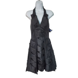 NWT Romeo & Juliet Halter Black Pleated Night Out Dress S